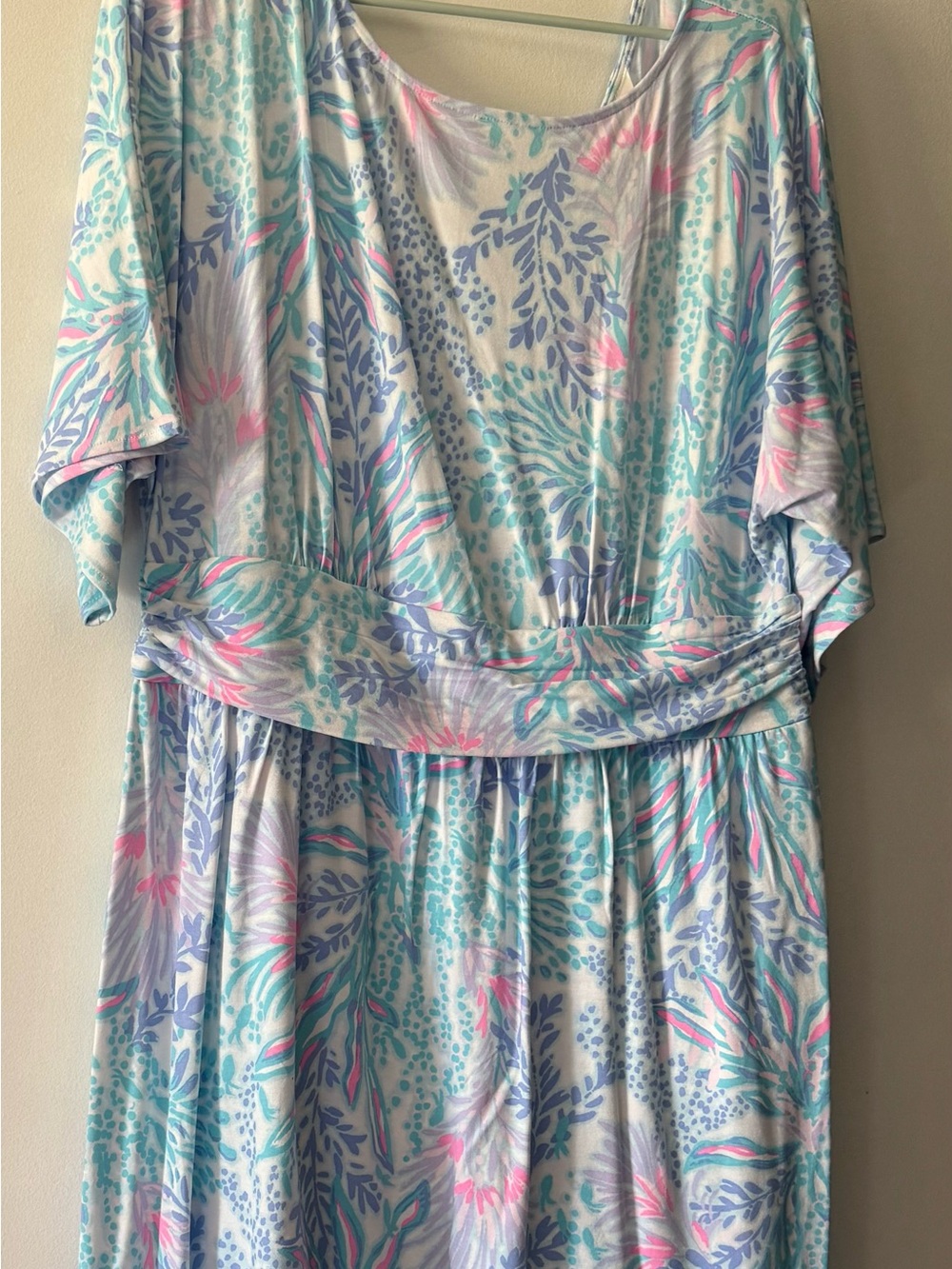 Lilly Pulitzer Pastel Floral Maxi Dress in Aqua, Lavender & Pink